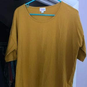 Large LulaRoe Mustard colored Irma